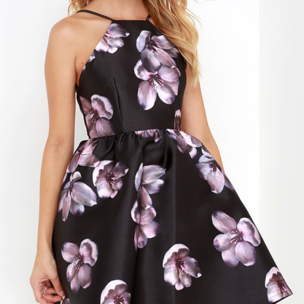 Black and purple backless prom/homecoming dress